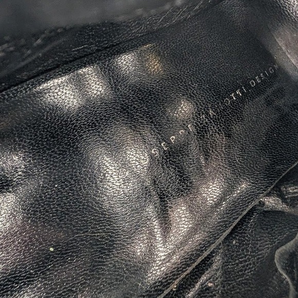 Giuseppe Zanotti Black Suede Rhinestone Studded Ankle Boots Heel Women Size 38 - Picture 7 of 9